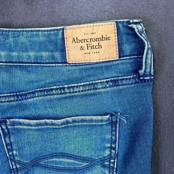 Abercrombie & Fitch jeans Women’s 2R 26/29 blue denim tapered stretch - Picture 8 of 9